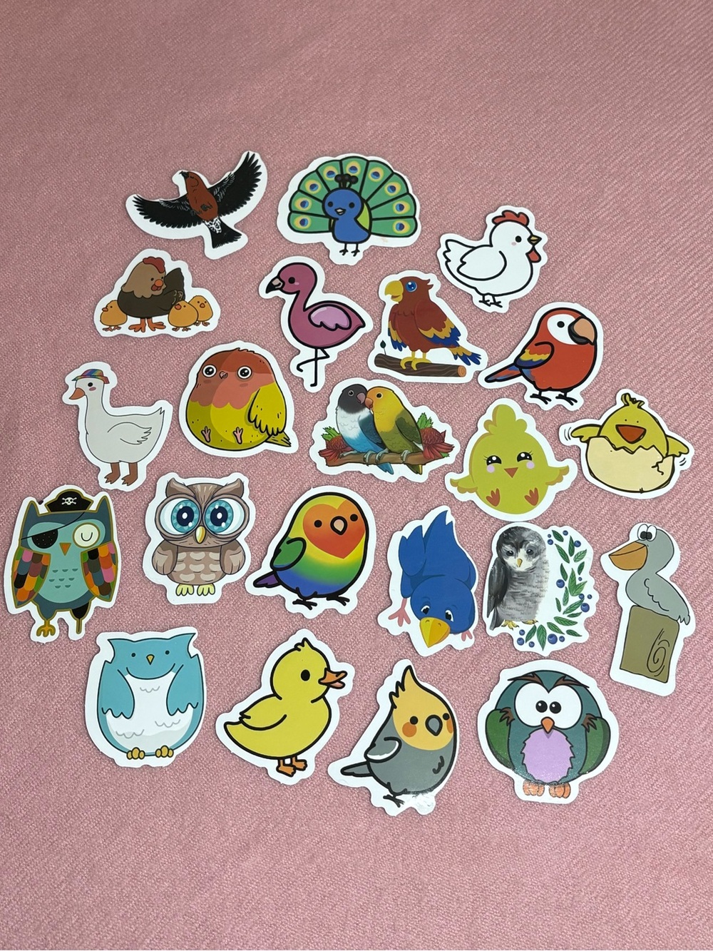 20+ Bird Vinyl Stickers for Water Bottles Computers Skateboards Phone Notebooks